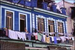 Laundry day along Calle Aguacate in the Habana Vieja, Cuba.
